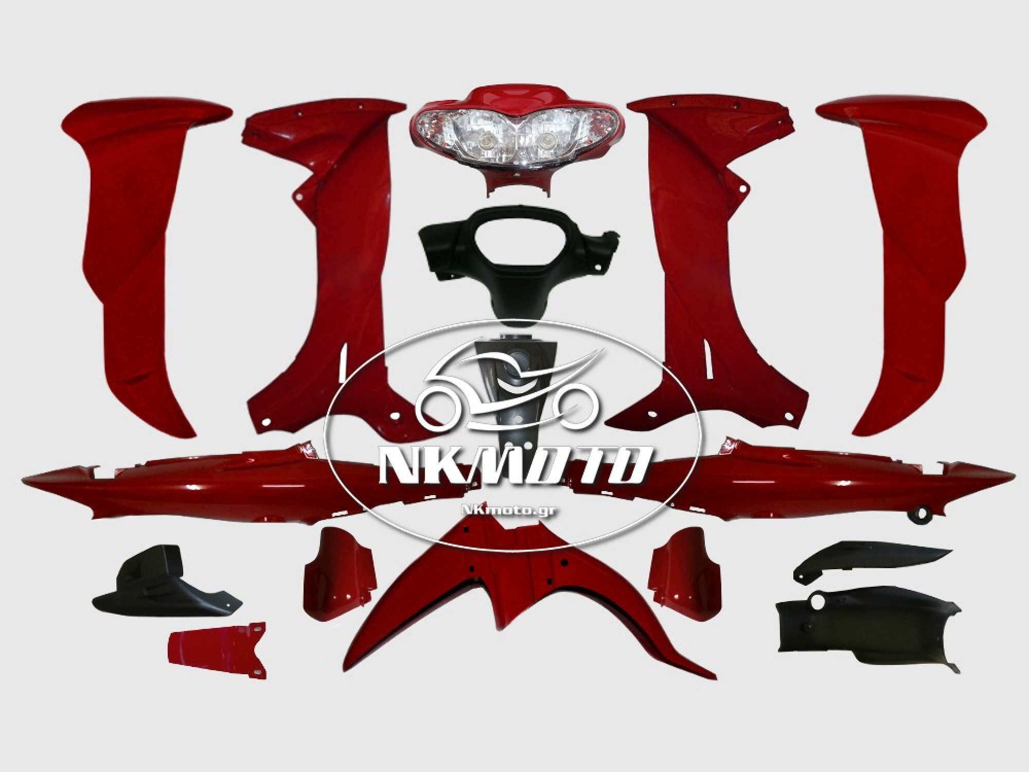 Κουστούμι Yamaha Crypton r 115 κόκκινο - Σετ πλαστικά